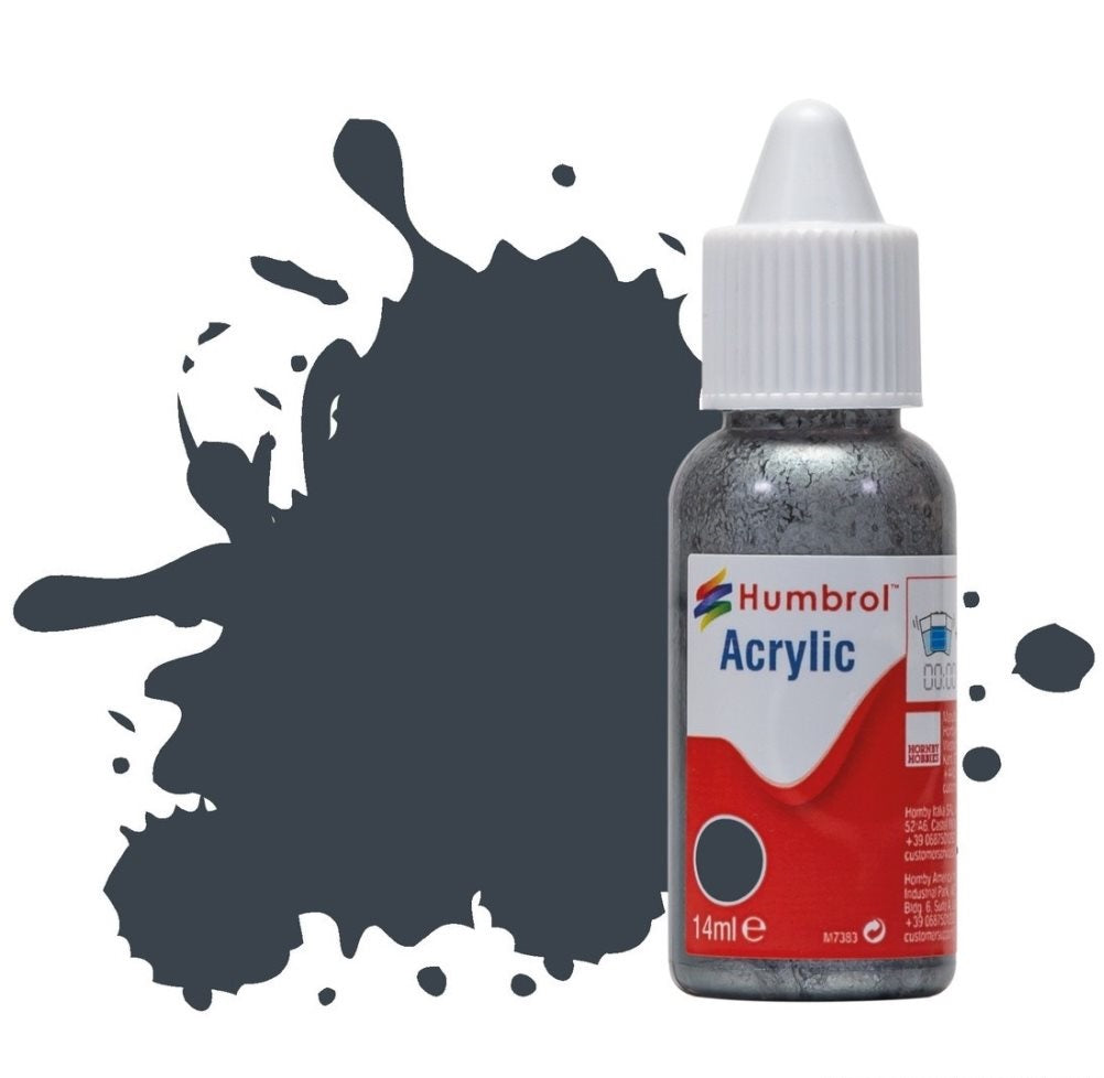 Humbrol No 32 Dark Grey - Matt - 14ml Acrylic Dropper Bottle -  -  - Model Realm