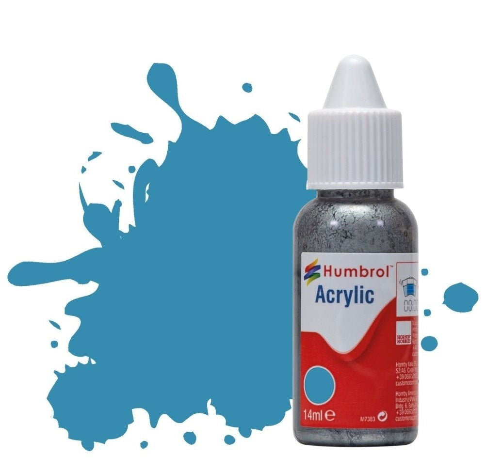 Humbrol No 48 Mediterranean Blue - Gloss - 14ml Acrylic Dropper Bottle -  -  - Model Realm