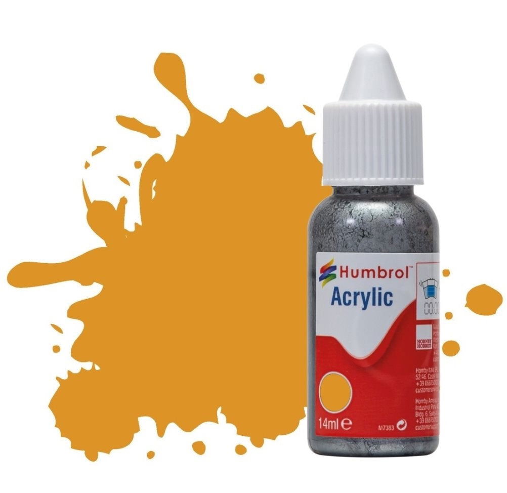 Humbrol No 54 Brass Metallic - 14ml Acrylic Dropper Bottle -  -  - Model Realm