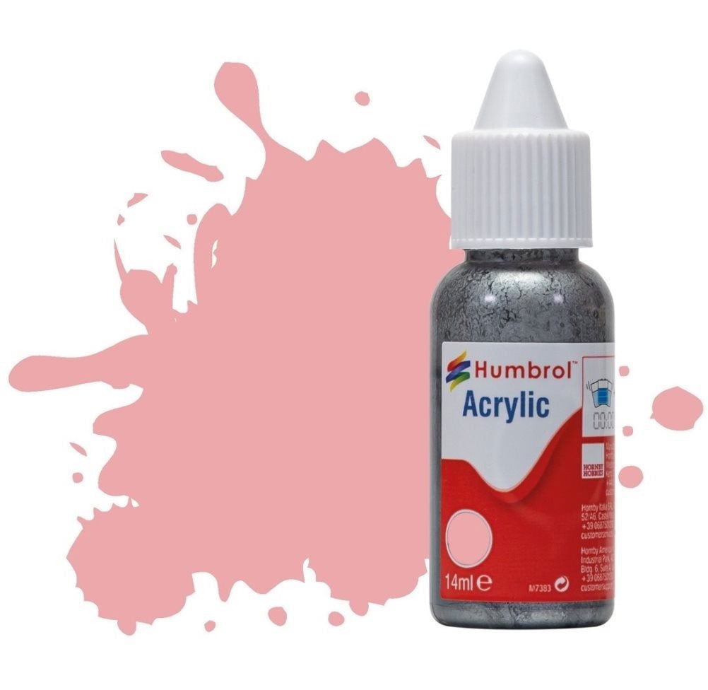 Humbrol No 57 Pink Matt - 14ml Acrylic Dropper Bottle -  -  - Model Realm