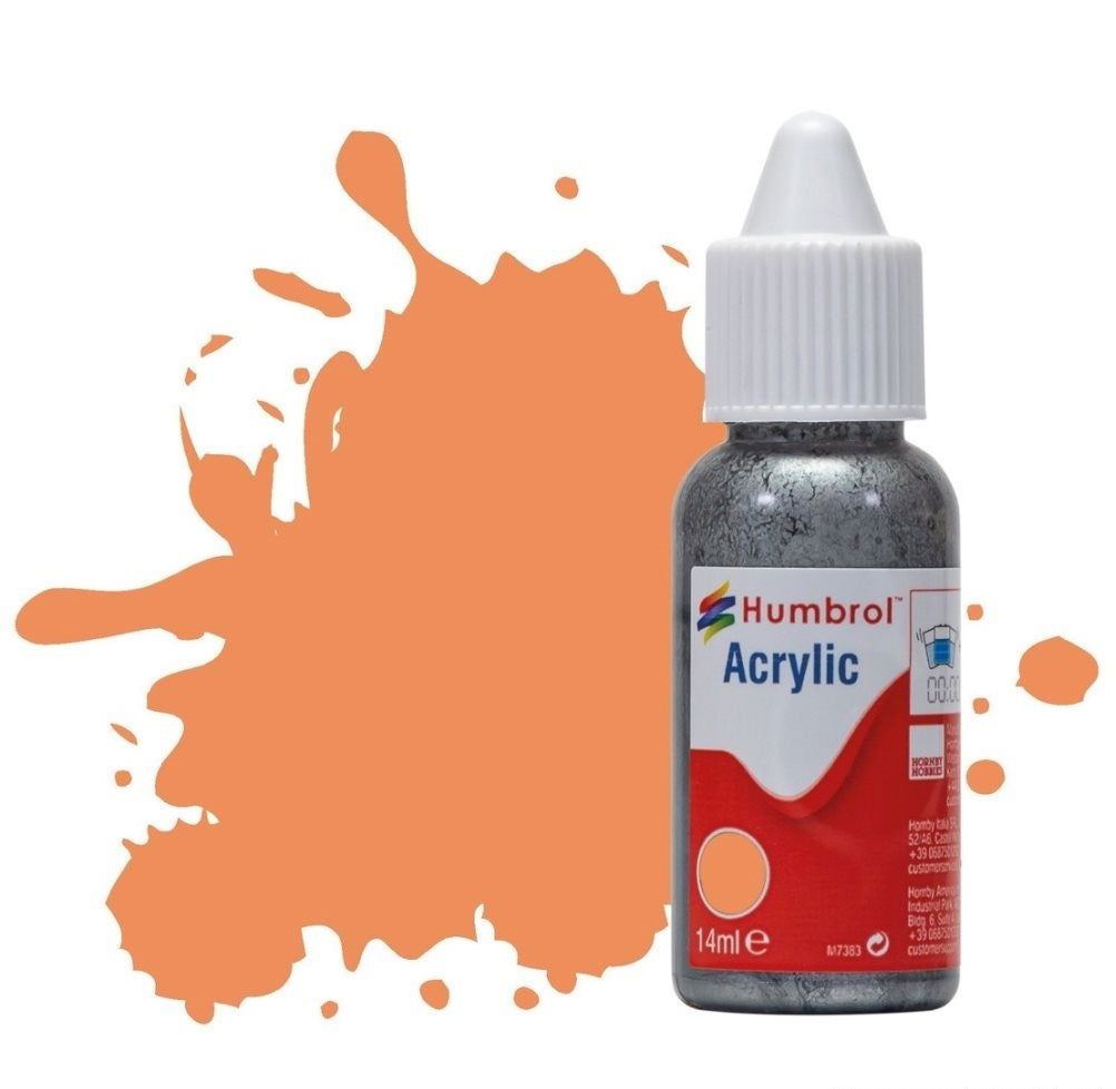 Humbrol No 61 Flesh Matt - 14ml Acrylic Dropper Bottle -  -  - Model Realm