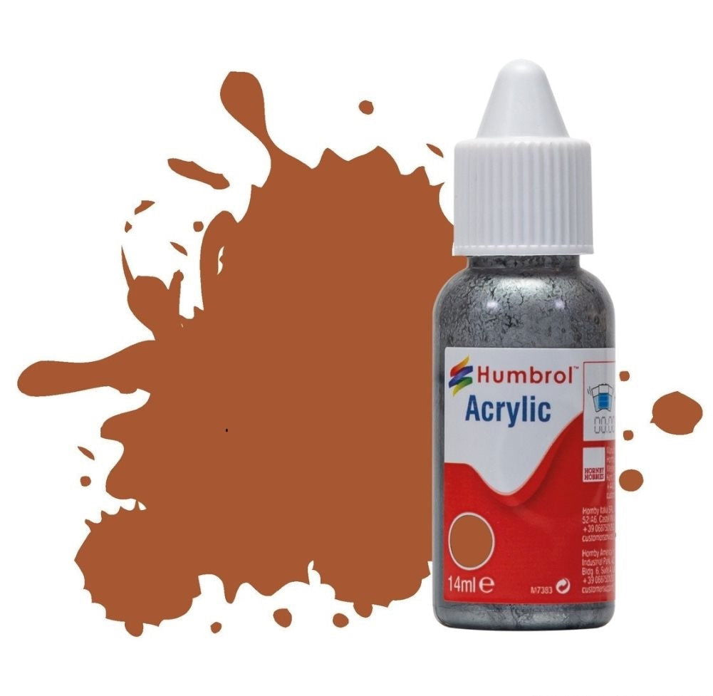 Humbrol No 62 Leather Matt - 14ml Acrylic Dropper Bottle -  -  - Model Realm