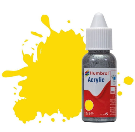 Humbrol No 69 Yellow Gloss  - 14ml Acrylic Dropper Bottle -  -  - Model Realm