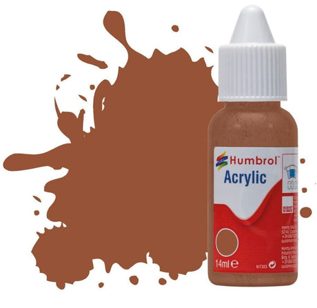 Humbrol No 70 Brick Red Matt  - 14ml Acrylic Dropper Bottle -  -  - Model Realm