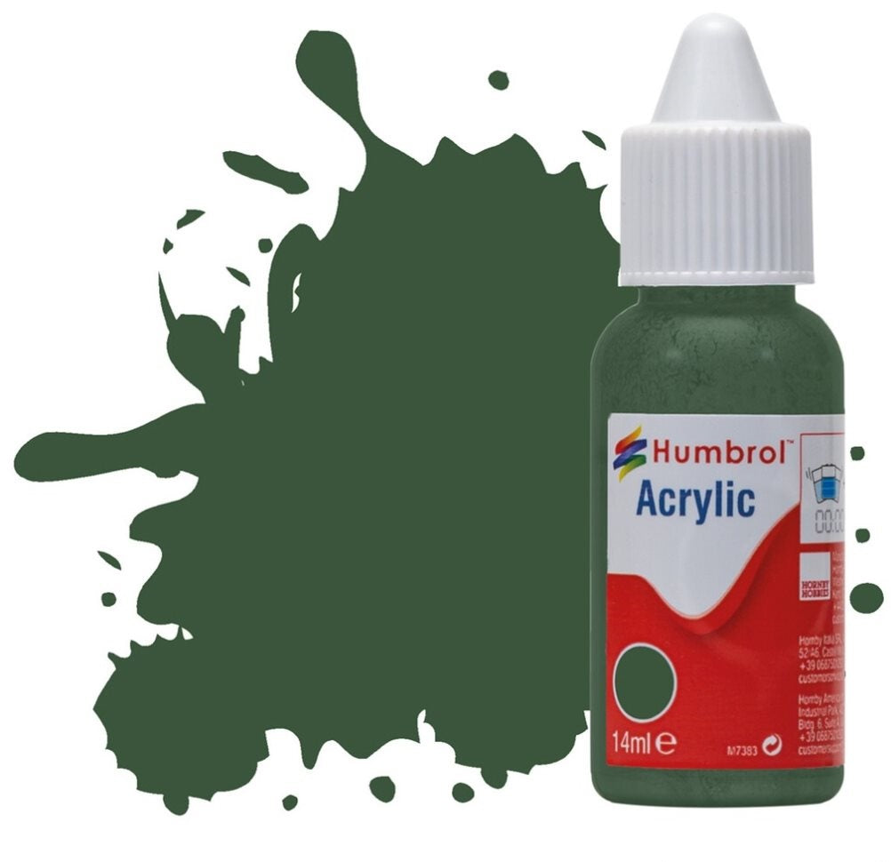 Humbrol No 78 Cockpit Green Matt - 14ml Acrylic Dropper Bottle -  -  - Model Realm