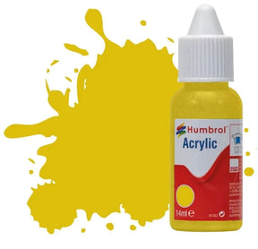 Humbrol No 81 Pale Yellow Matt - 14ml Acrylic Dropper Bottle - Model Realm