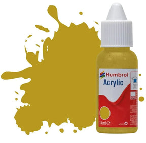 Humbrol No 83 Ochre Matt - 14ml Acrylic Dropper Bottle - Model Realm