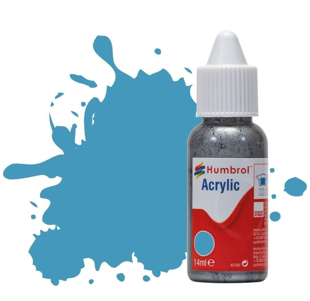 Humbrol No 89 Middle Blue Matt - 14ml Acrylic Dropper Bottle -  -  - Model Realm