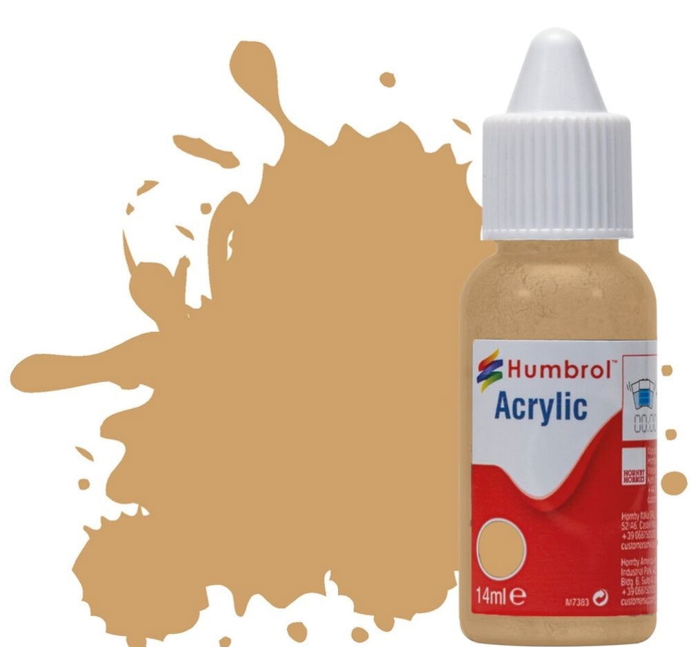 Humbrol No 94 Brown Yellow Matt - 14ml Acrylic Dropper Bottle -  -  - Model Realm