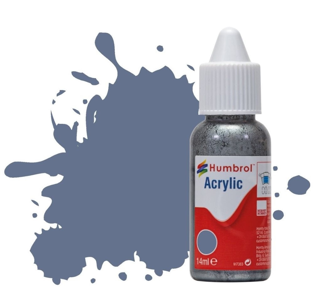 Humbrol No 96 RAF Blue Matt- 14ml Acrylic Dropper Bottle -  -  - Model Realm