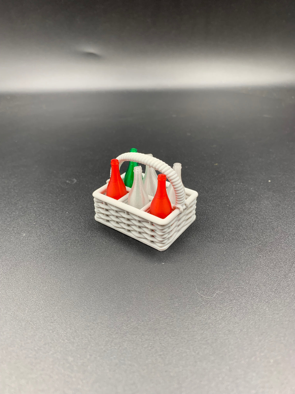 Miniature Wine Bottles & Caddy