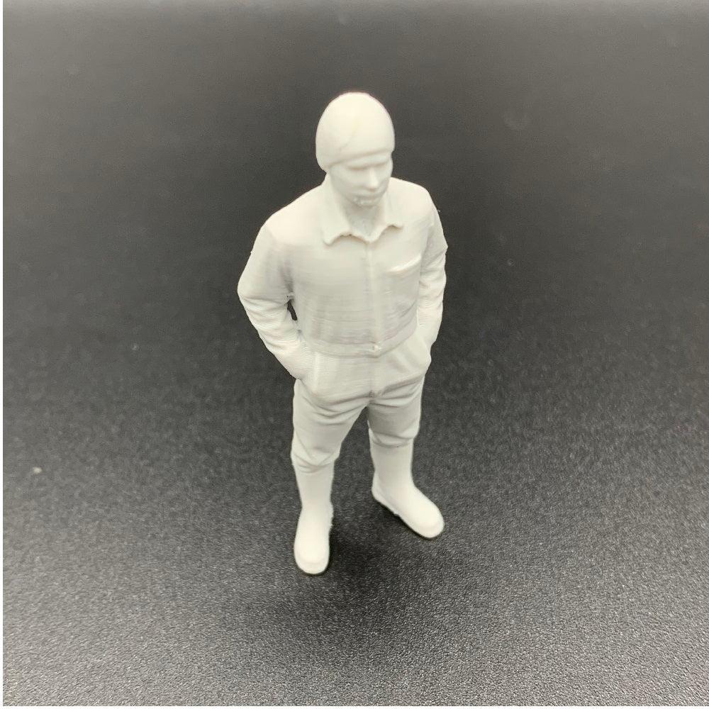 Mechanic crew figure for scale model boats