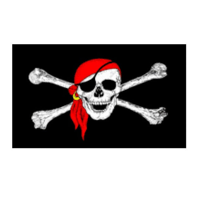 Jolly Roger with Red Scarf 15mm -  -  - Model Realm
