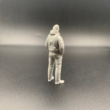 Lifeboat rescue crew figure rear view in maritime rescue clothing for model boats