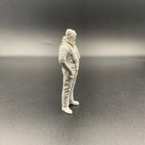 Lifeboat rescue crew figure shown from side view wearing weather gear and beanie hat