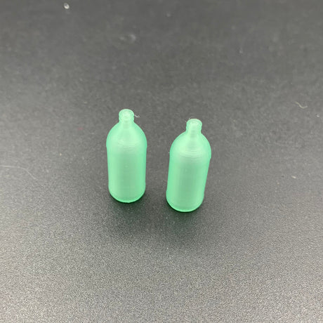Light Green Miniature stubby beer bottles for scale models, model boats and dioramas