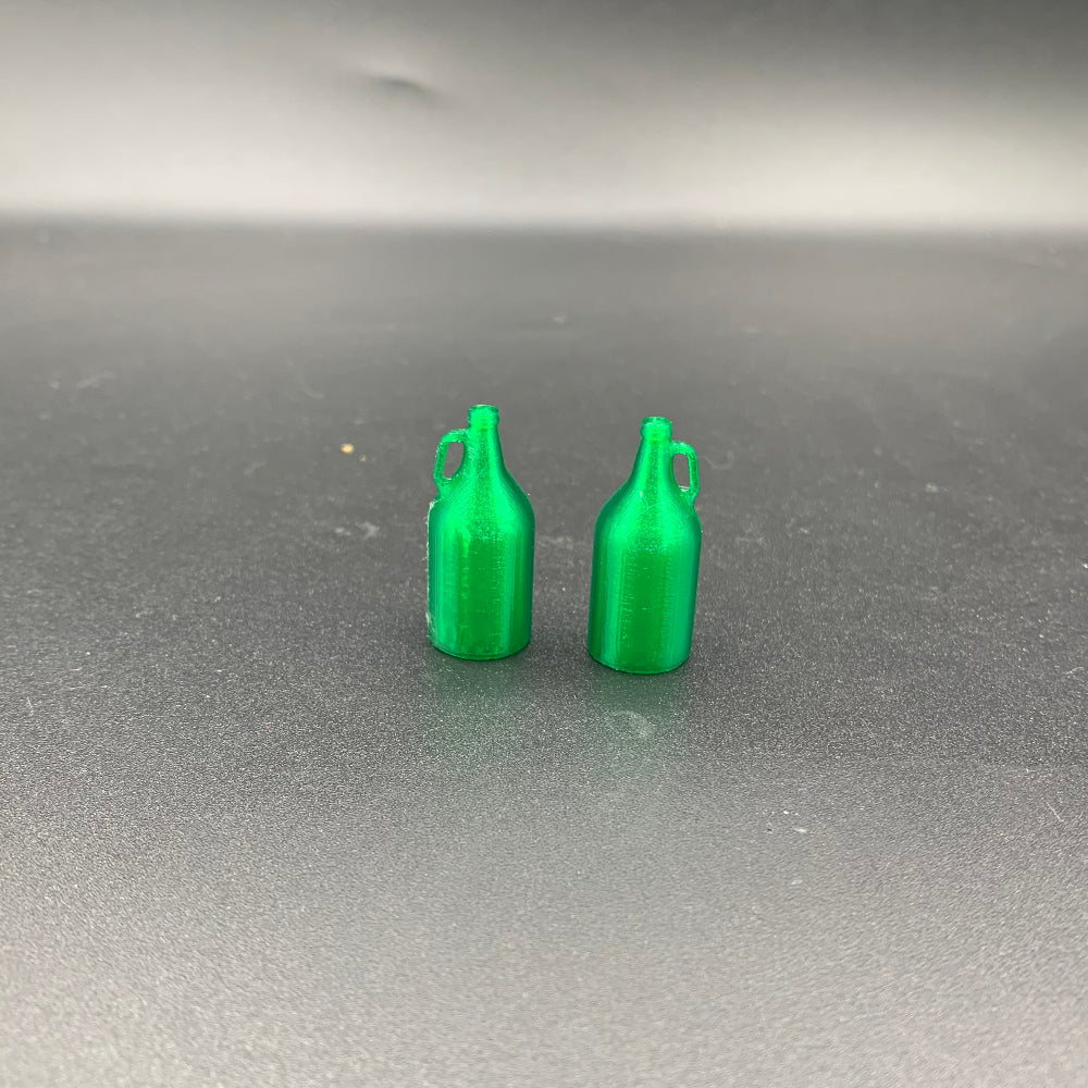 Miniature Growler Beer Bottles for dioramas, Model Boats and Railways