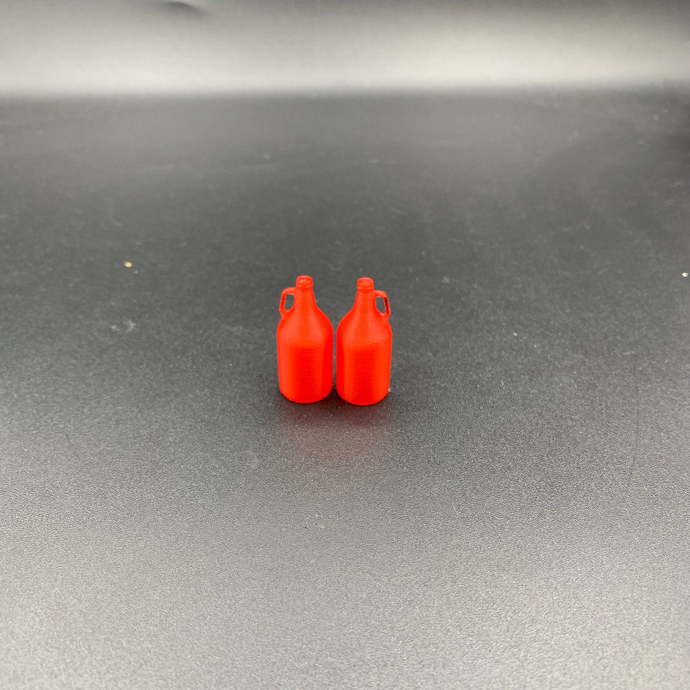 Miniature Growler Beer Bottles for dioramas, Model Boats and Railways