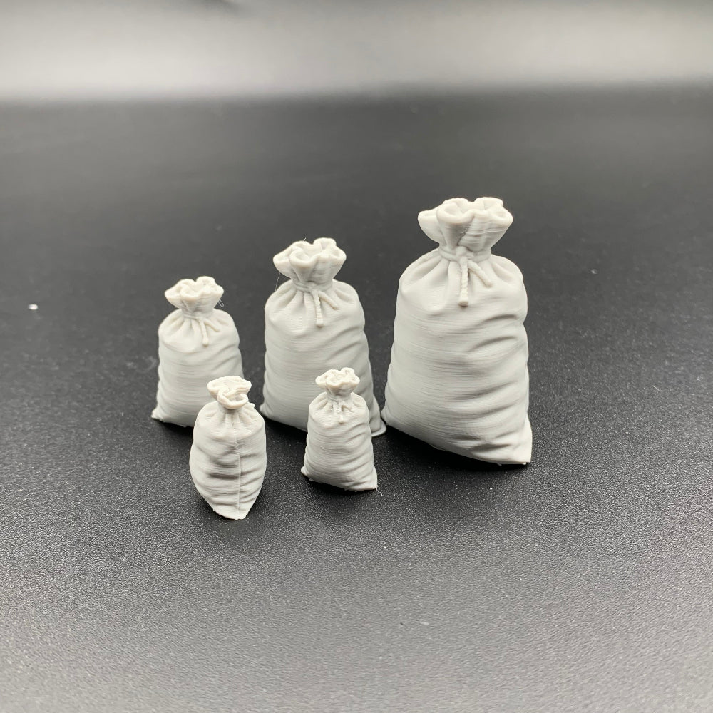 Miniature flour sacks for scale models, model boats.