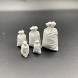 Miniature flour sacks for scale models, model boats.