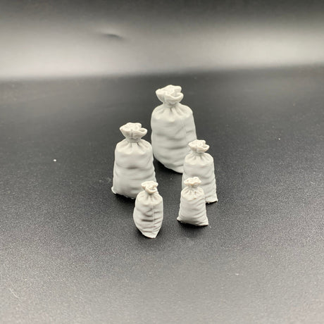 Miniature flour sacks for scale models, model boats, dioramas and dollshouses