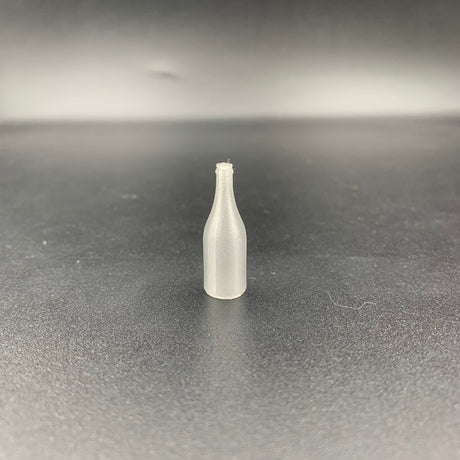 Miniature wine bottle in Clear for model boats and ship models