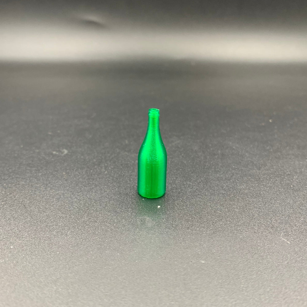 Miniature wine bottle in Green for model boats and ship models
