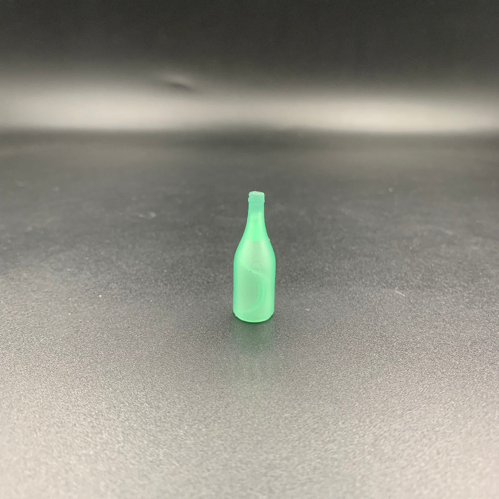 Miniature wine bottle in Light Green for model boats and ship models