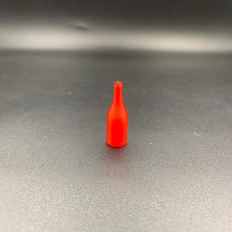 Miniature wine bottle in Red for model boats and ship models