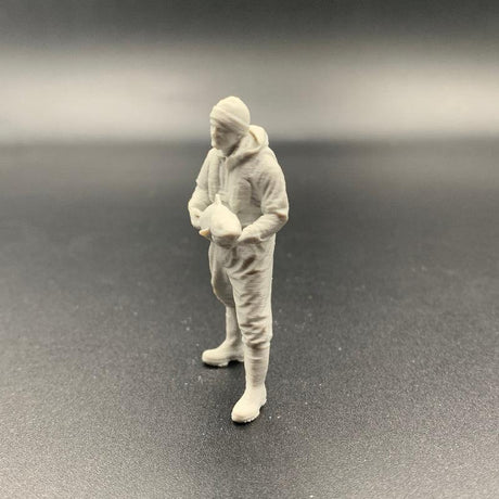 Model Boat Crew Figure holding a fish