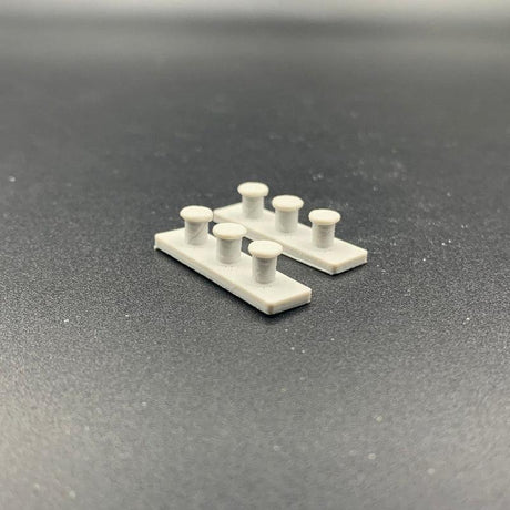 Model Boat Fittings Triple Bollards pair of in grey
