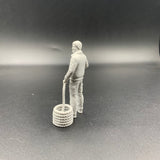 Model Boat and diorama crew figure 
