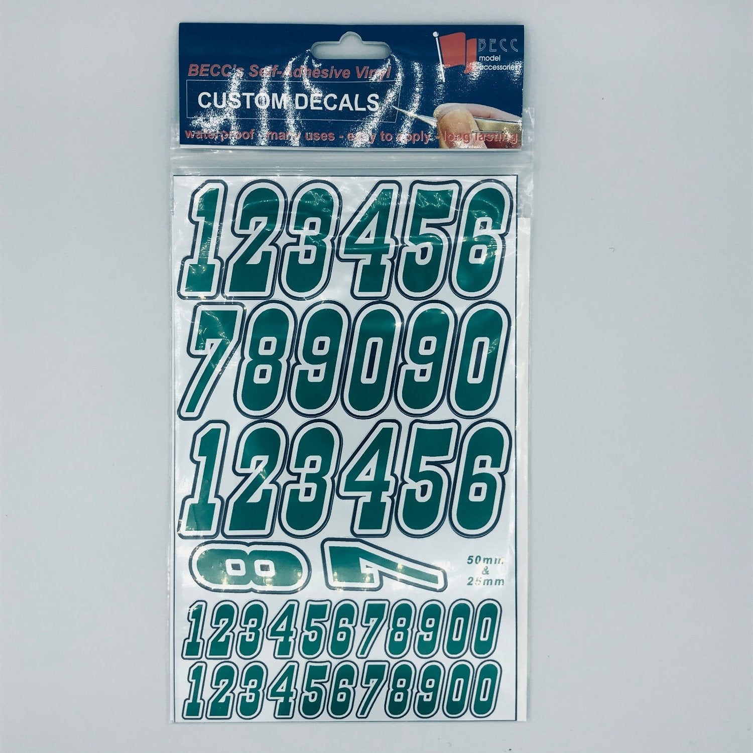 Multi Coloured Number Pack Green -  -  - Model Realm