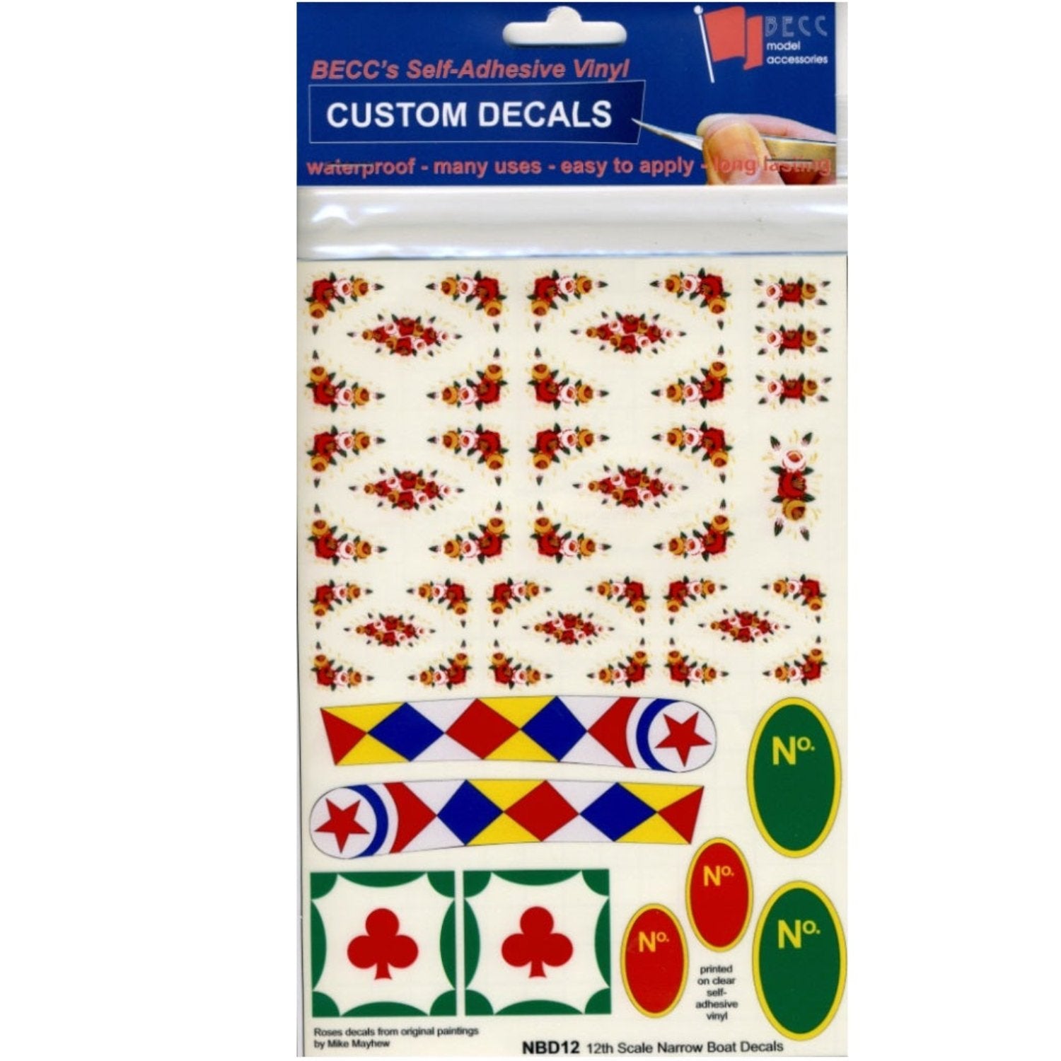 Narrow Boat Decal Set 1:12 Scale -  -  - Model Realm