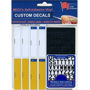 Number Plate Set Mandatory 8mm - Model Realm