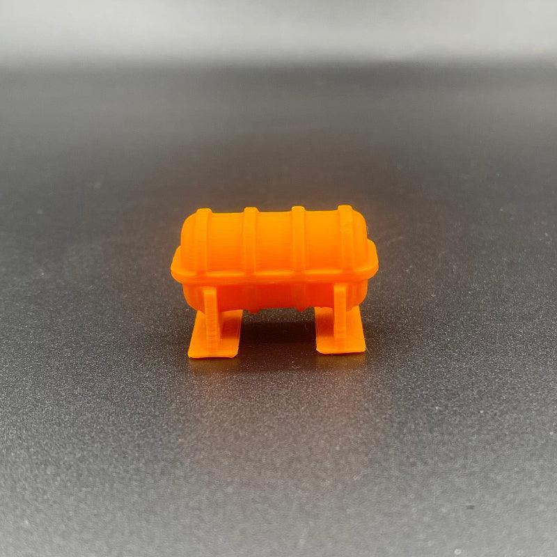 Orange Front View Liferaft Canister for Model Boat Fittings