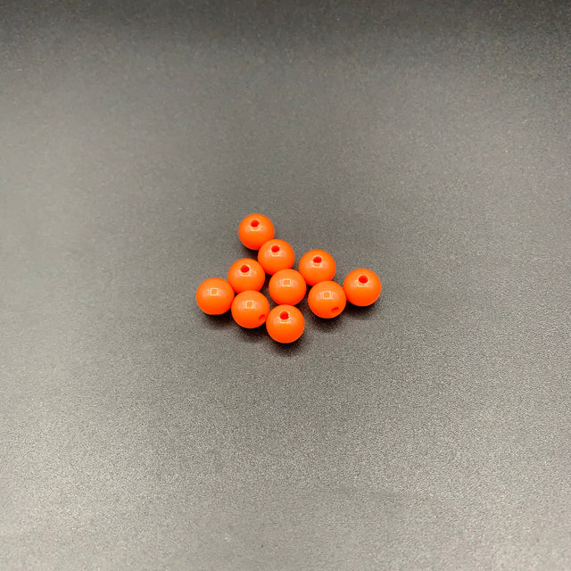 Orange plastic fishing boat net floats, 10mm, pack of 10 – model boat fittings