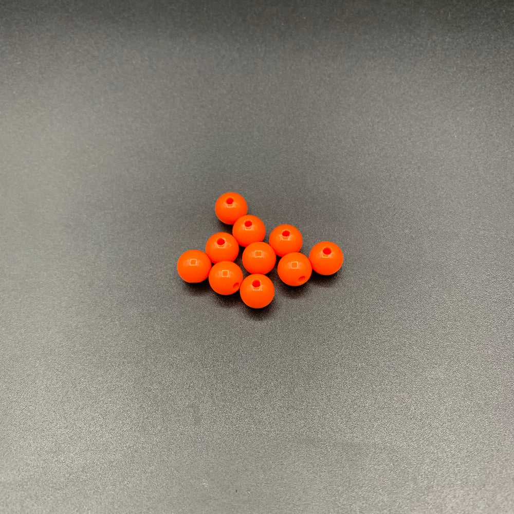 Orange plastic fishing boat net floats, 10mm, pack of 10 – model boat fittings