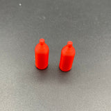 Red Miniature stubby beer bottles for scale models, model boats and dioramas