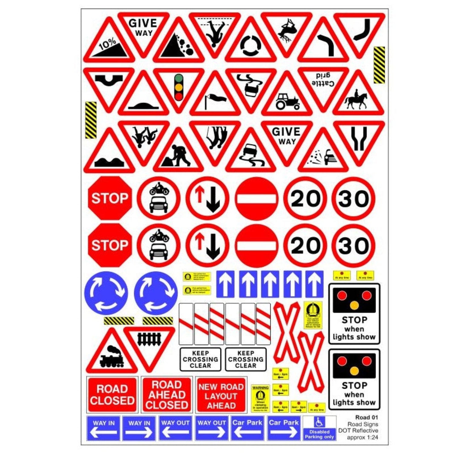Reflective Road Signs -  -  - Model Realm
