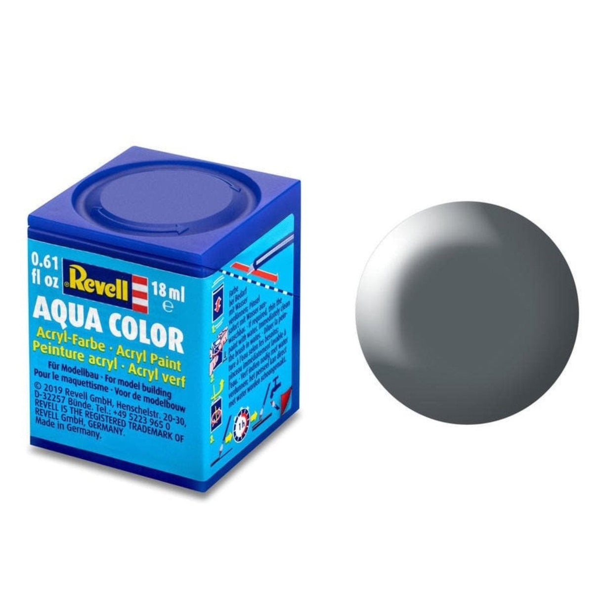 Revell Aqua Color #378 Dark Grey Silk 18ml -  -  - Model Realm