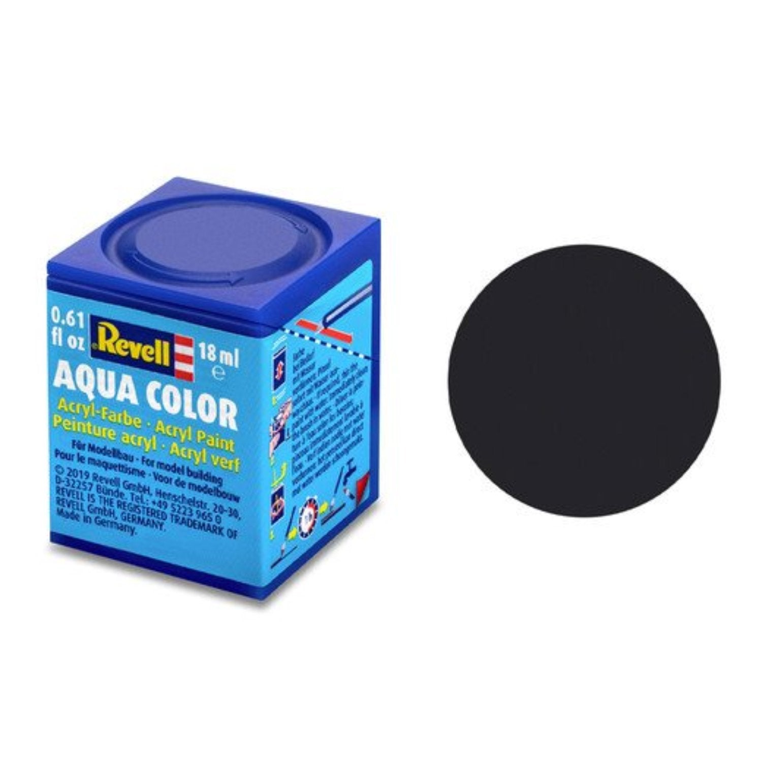Revell Aqua Color #6 Tar Black Matt 18ml -  -  - Model Realm