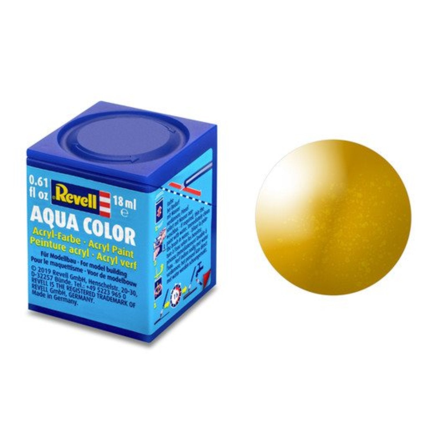 Revell Aqua Color #92 Brass Metallic 18ml -  -  - Model Realm
