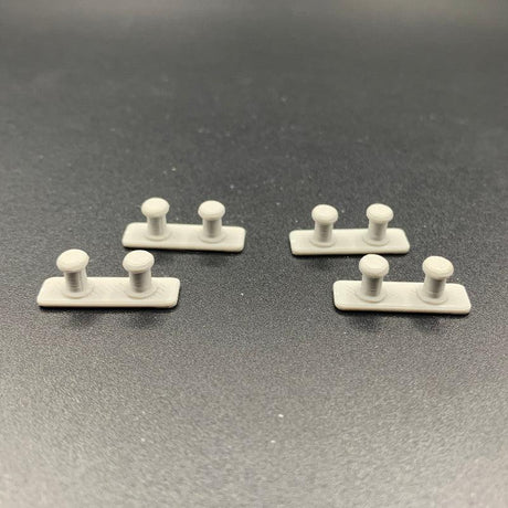 Scale Model Fittings Double Bollards in Grey