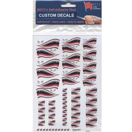 Sharks Teeth Decals -  -  - Model Realm