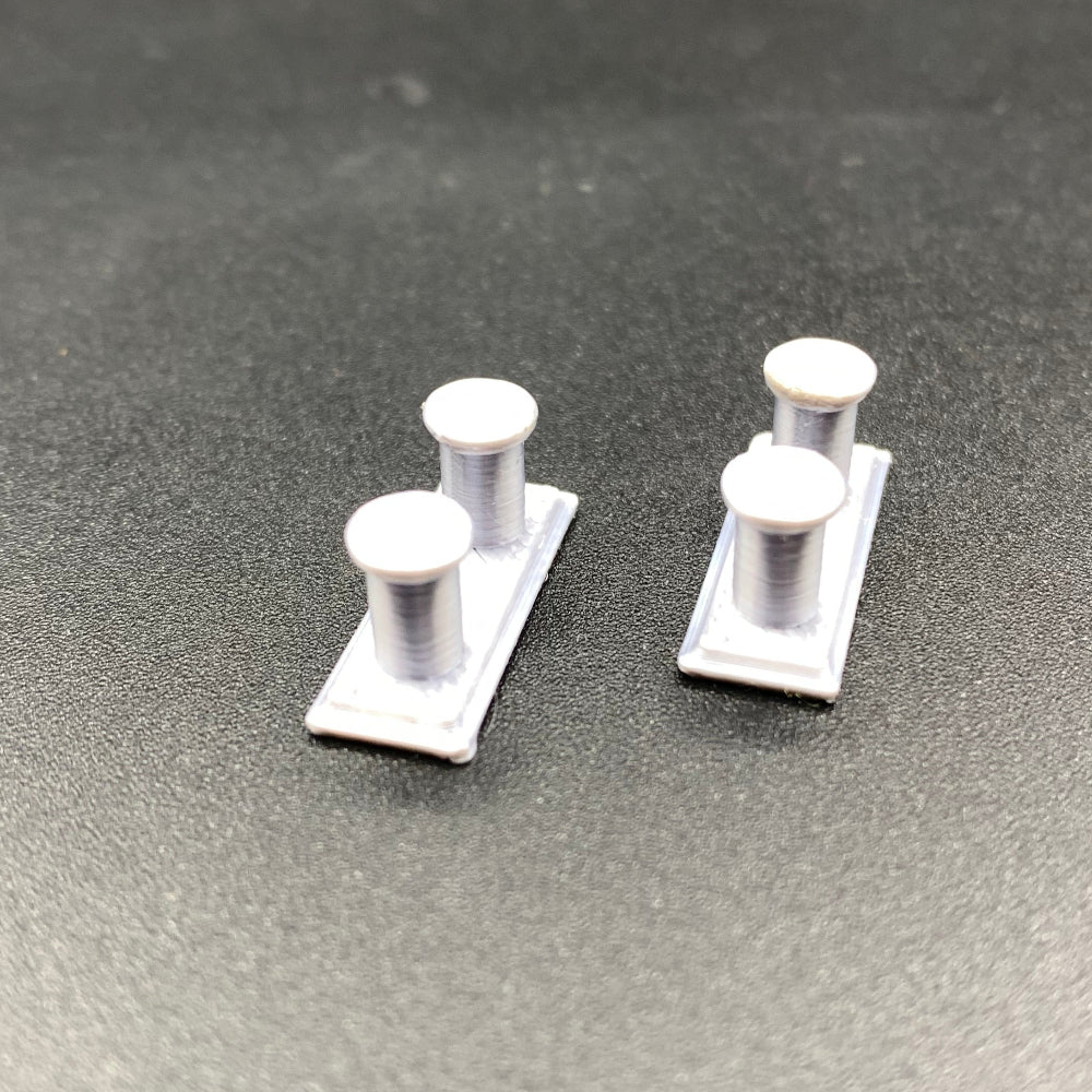 Silver Bollards Pack Of 2 Model Boat Fittings