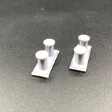 Silver Bollards Pack Of 2 Model Boat Fittings