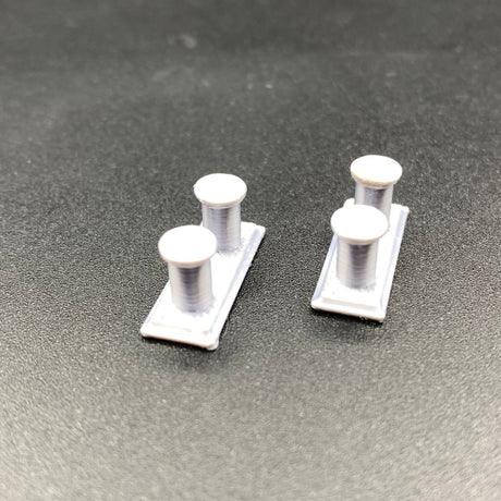 Silver Bollards Pack Of 2 Model Boat Fittings