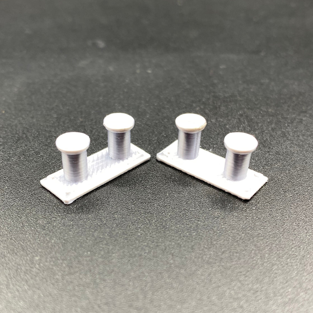 Silver Bollards Pack Of 2 Model Boat Ship Fittings
