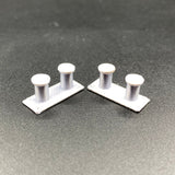 Silver Bollards Pack Of 2 Model Boat Ship Fittings